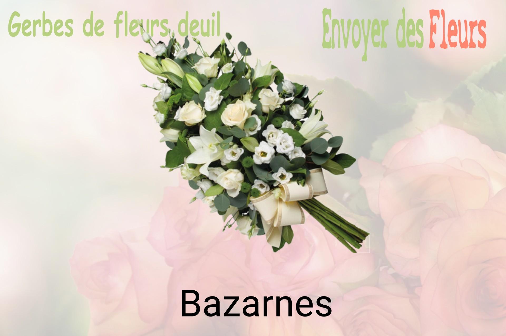 Gerbe de fleurs de deuil livrée à Bazarnes